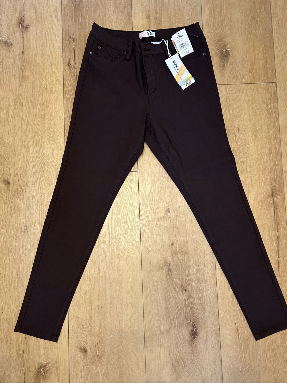 YMI Women's Skinny Jeans in Dark Chocolate Brown